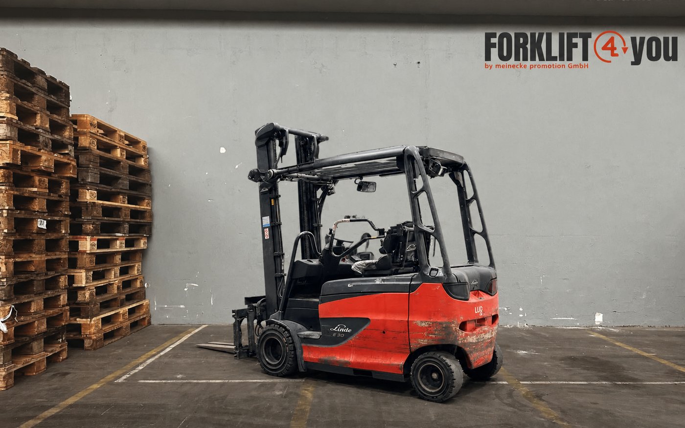 Linde E30 – Dreiviertelansicht vorne